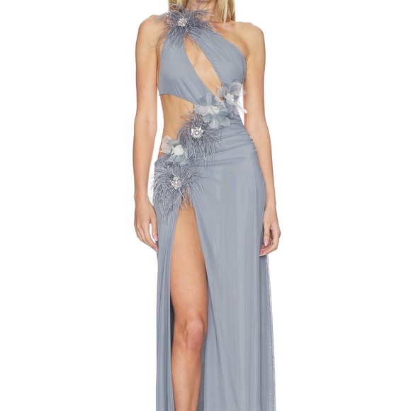 Jaded London Maxi 3D Flowers Dress